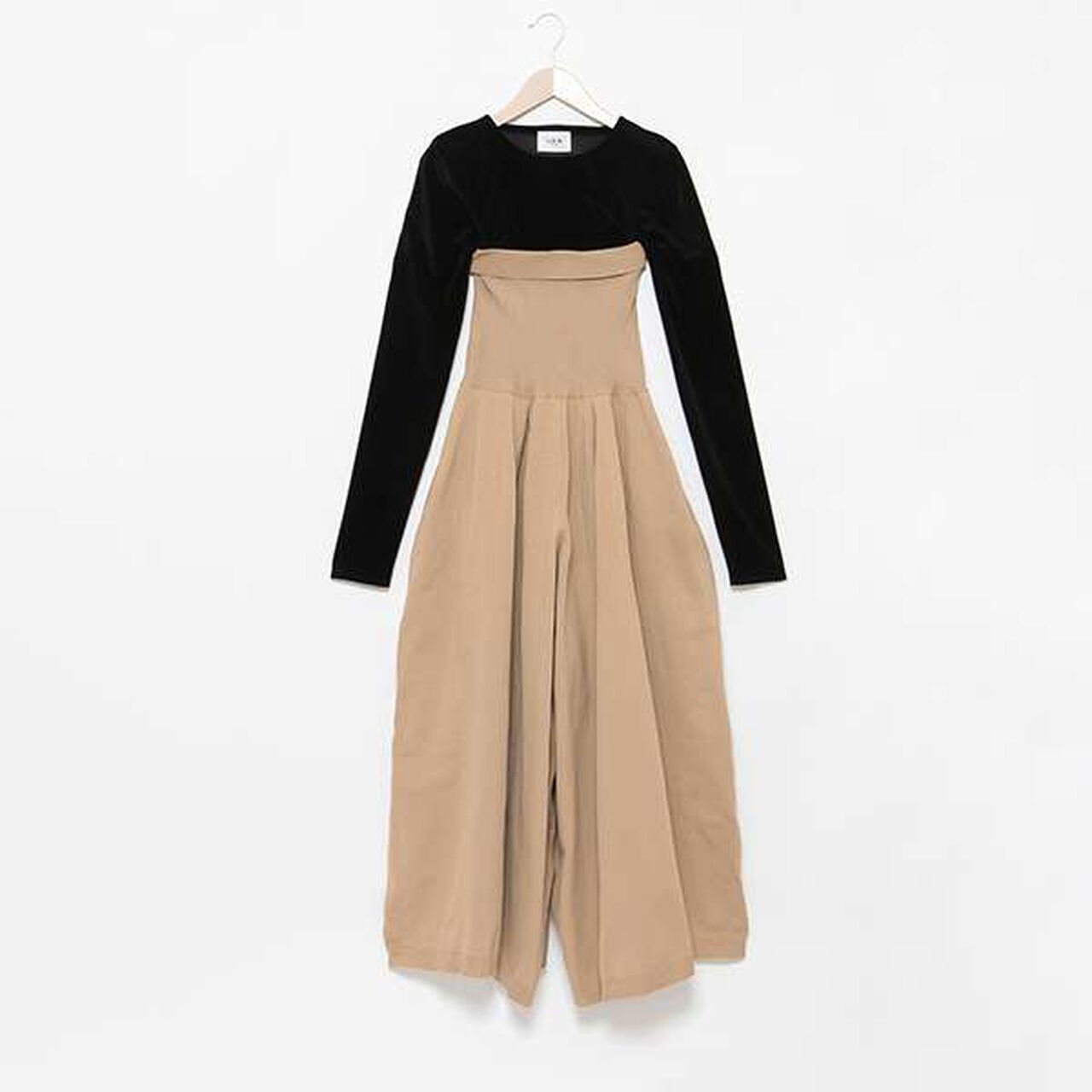 [LADIES] Loose Fit 2 WAY Bear Top Pants,Black, large image number 4