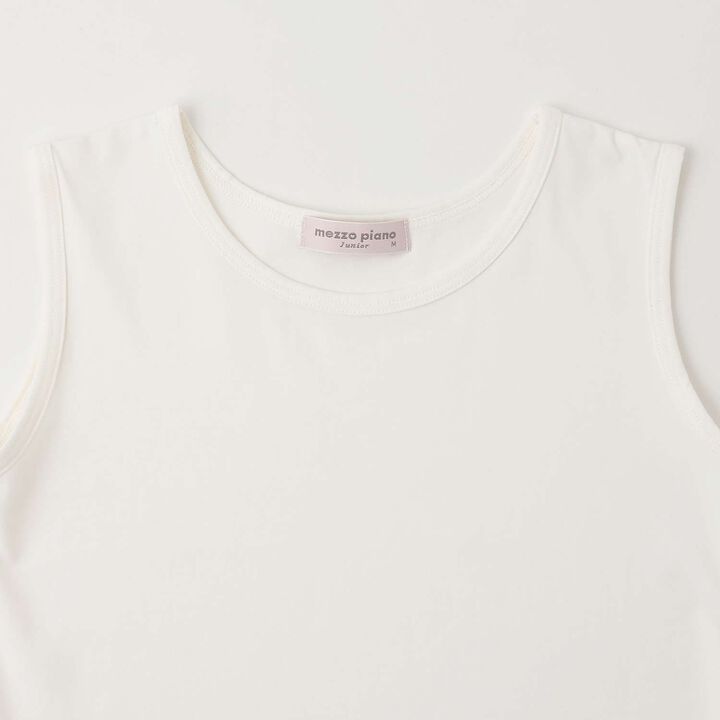 [Quick-Dry Absorbent] [Cool Touch] Mesh Docking Ribbon Appliqu&eacute; T-Shirt & Tank Top Set,Lavender, medium image number 8