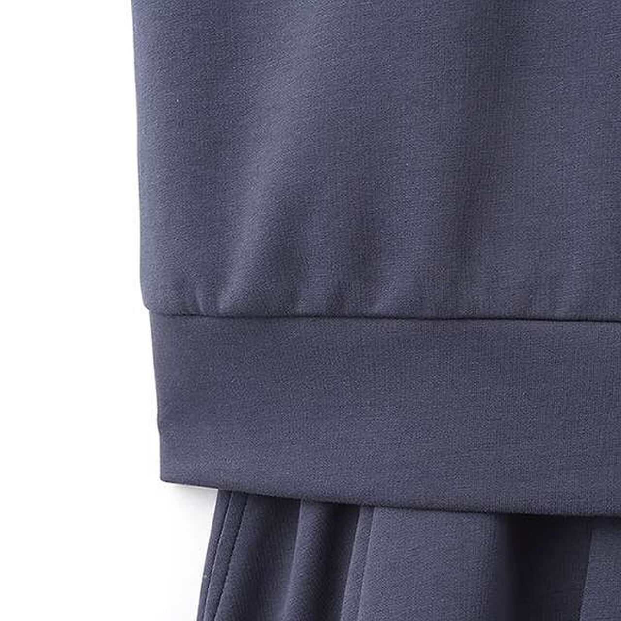 [AMI] Color Block Half-Zip Outfit Set,Top gray, large image number 6