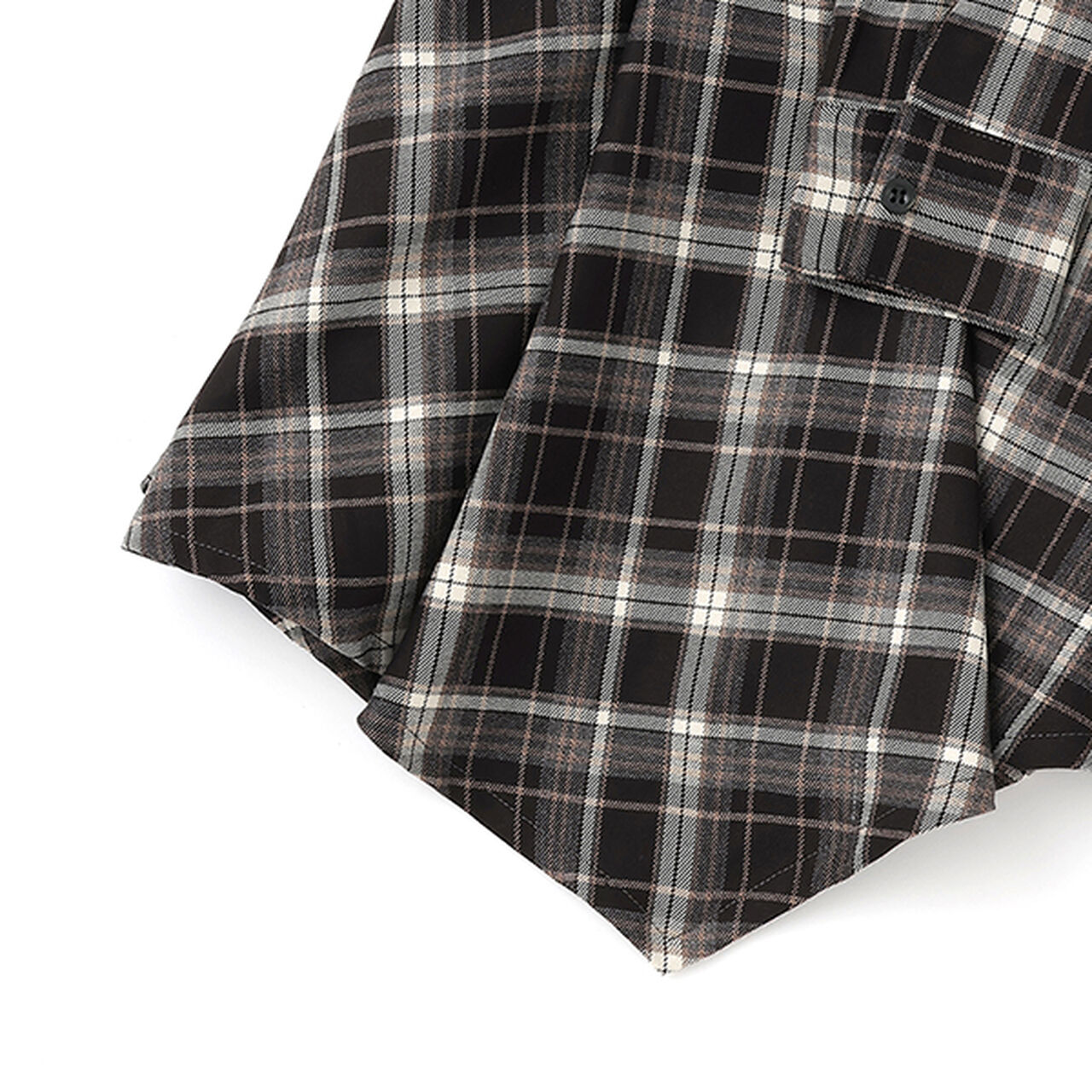 Knot Shirt Style Skirt with Shorts,Black, large image number 6