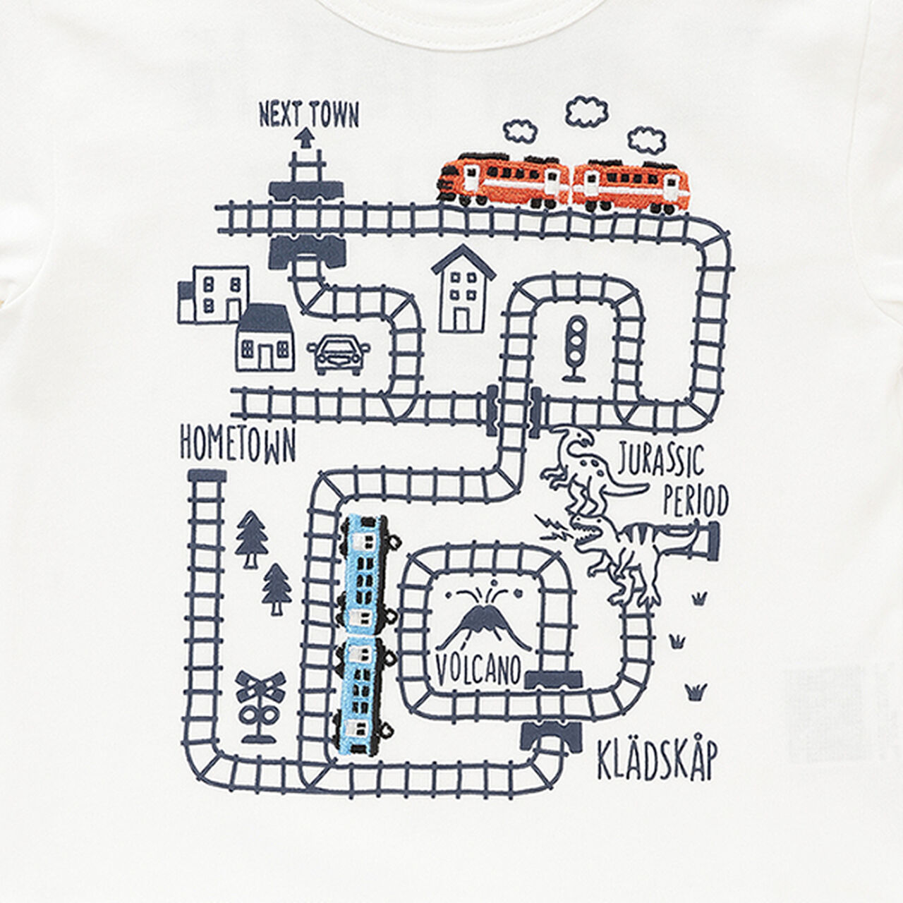 [Restock] Train Map Print Long-Sleeve T-Shirt,Off white, large image number 3