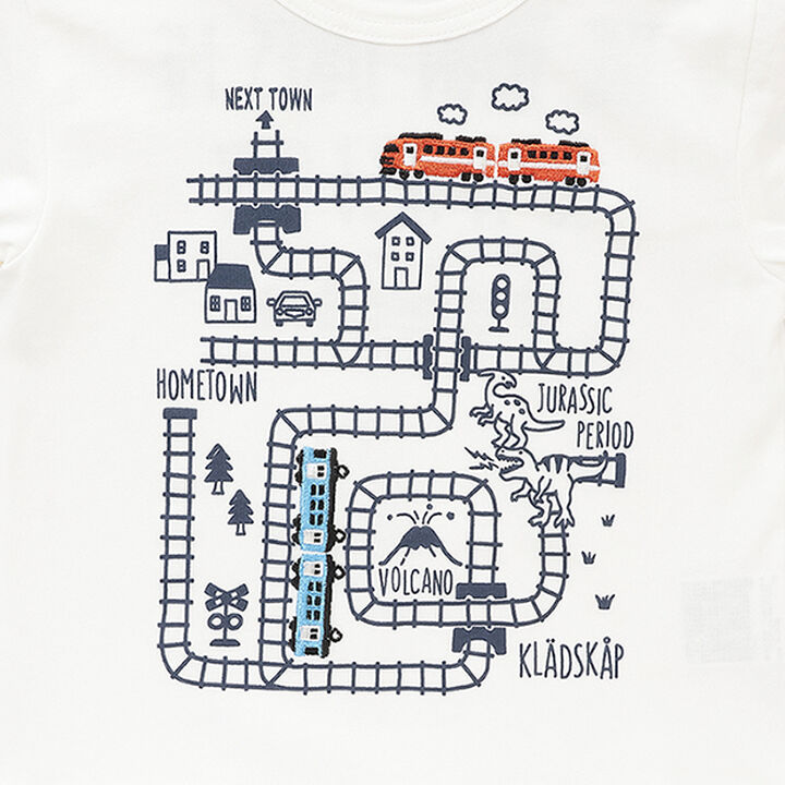 [Restock] Train Map Print Long-Sleeve T-Shirt,Off white, medium image number 3