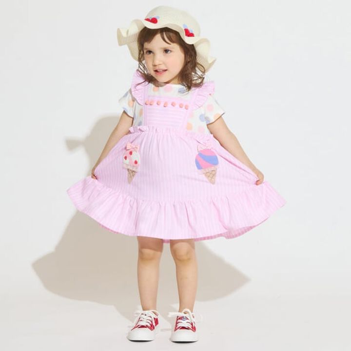 [31 Ice Cream] Twin Ice Cream One-Piece Dress,Pink, medium image number 3