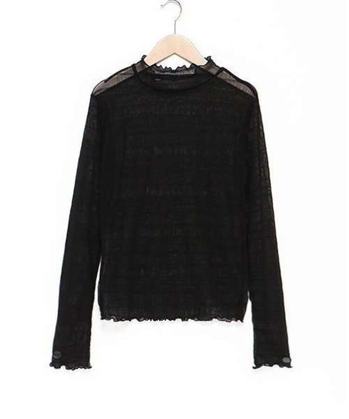 Tulle High Neck Inner Wear,Black, medium image number 14