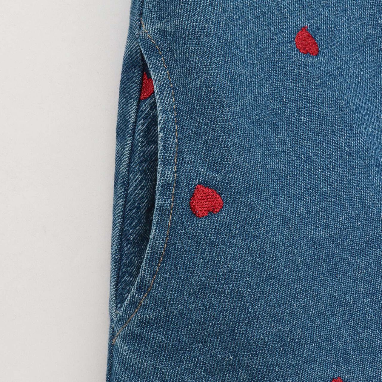 [Tomodeni] Assorted Embroidered All-Over Pattern Flare One-Piece Dress,Blue, large image number 7