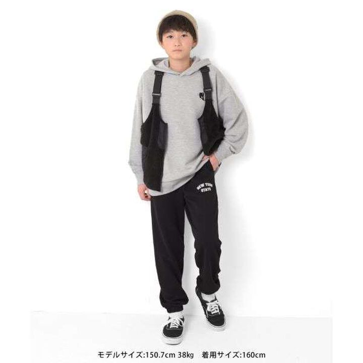 Fleece Skater Embroidery Big Parka,Milky white, medium image number 16