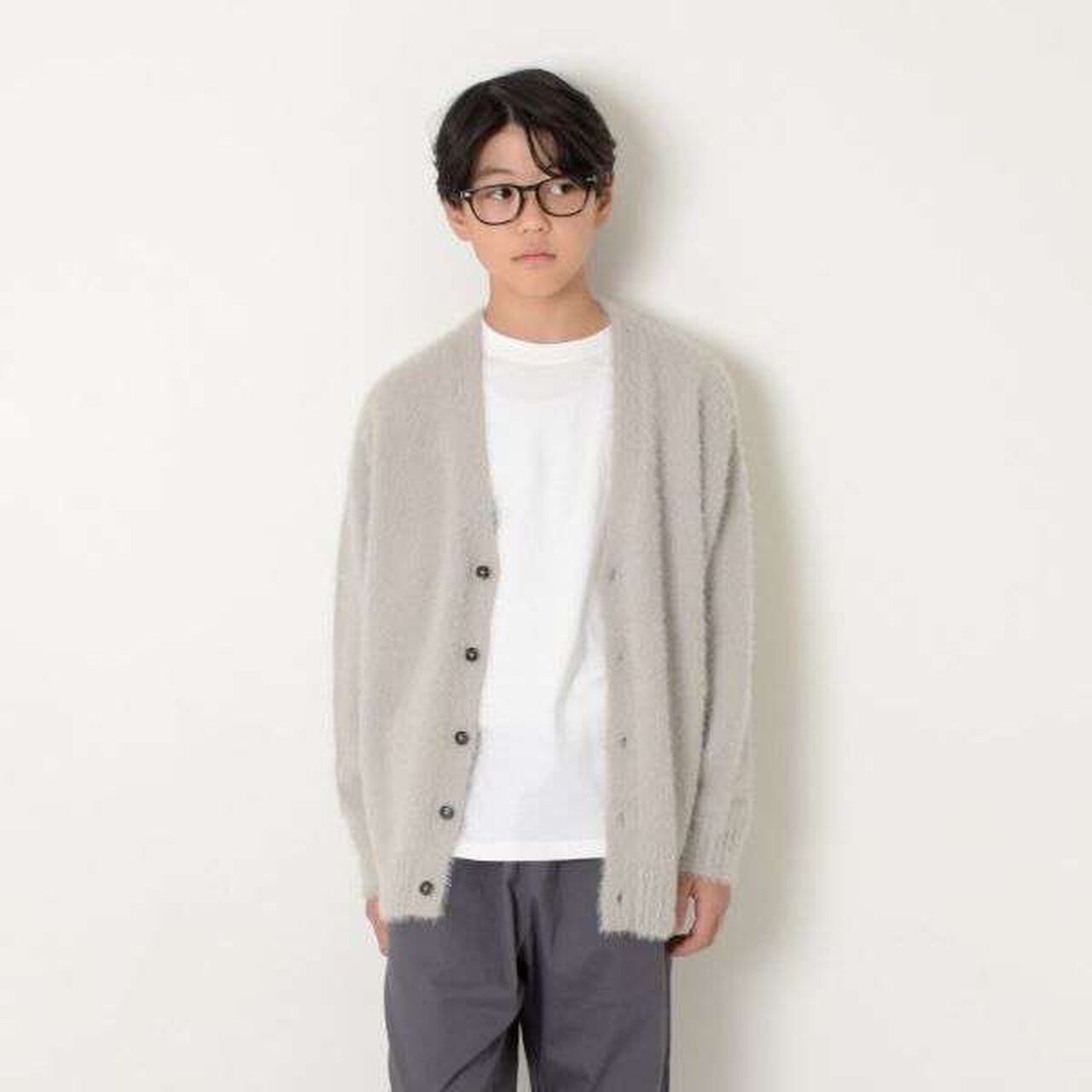 Shaggy Cardigan,Navy, large image number 16