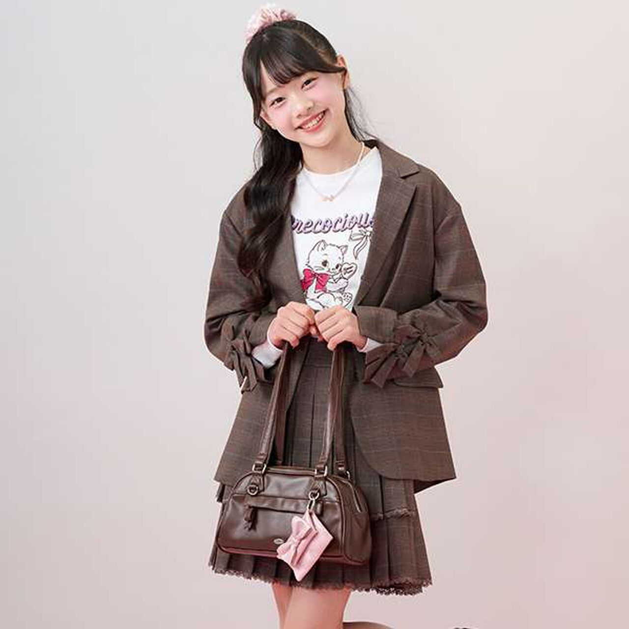 Tailored Ribbon Jacket,Brown, large image number 14