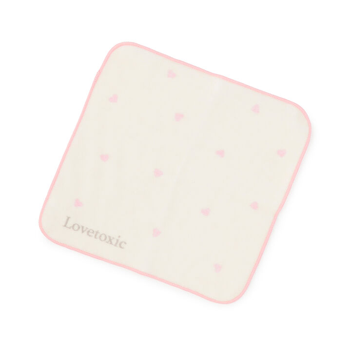 Heart All-Over Pattern Hand Towel,Pink, medium image number 0