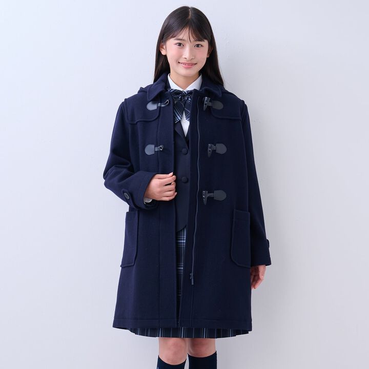 [Graduation Attire] Lightweight Quilted Lined Long Duffle Coat,Navy, medium image number 5