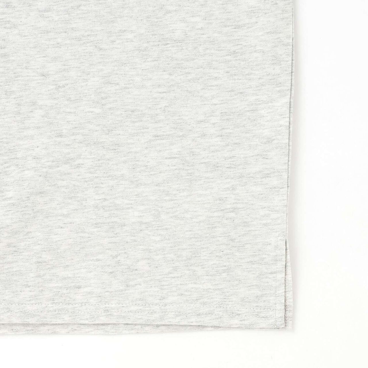 Hood Motif Loose Embroidered Short Sleeve T-Shirt,Smoke white, large image number 19
