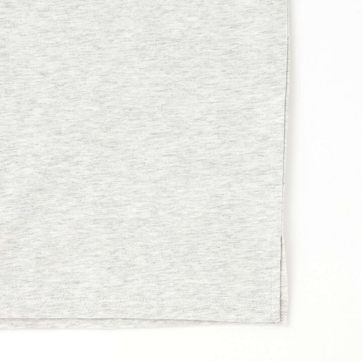 Hood Motif Loose Embroidered Short Sleeve T-Shirt,Smoke white, medium image number 19