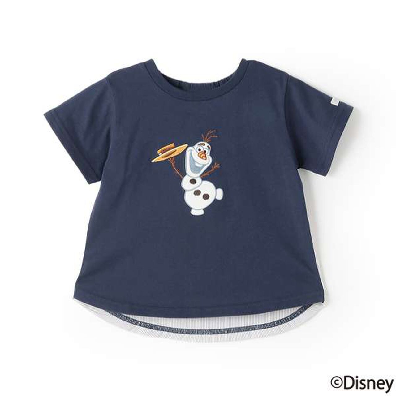 [Disney] Olaf Appliqué T-Shirt,Black, large image number 15