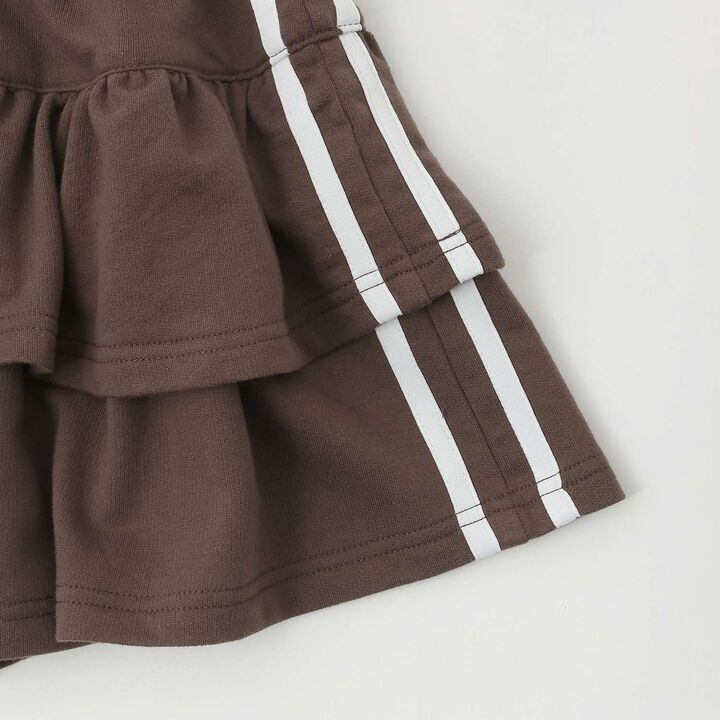 Lightweight French Terry Tiered Skirt-Shorts,Dark brown, medium image number 4