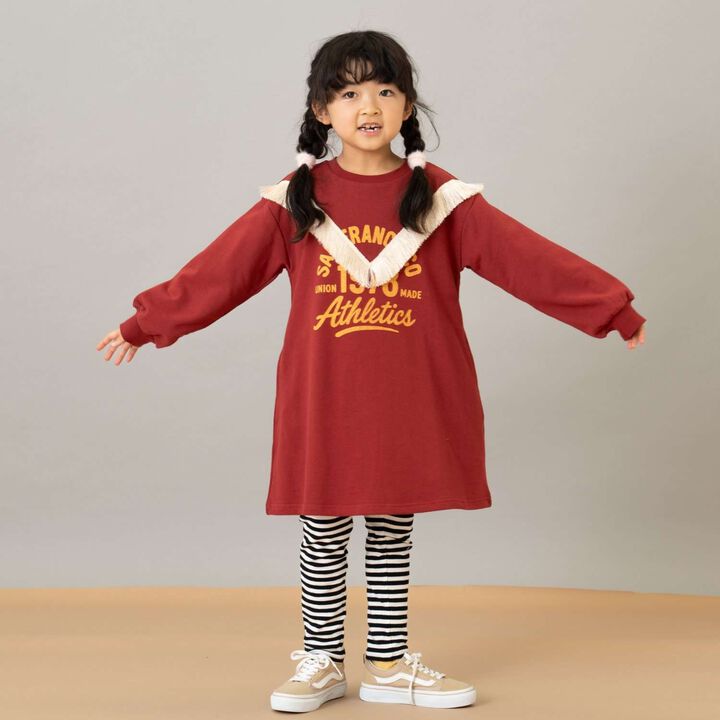 Fringe Print One-Piece Dress,, medium