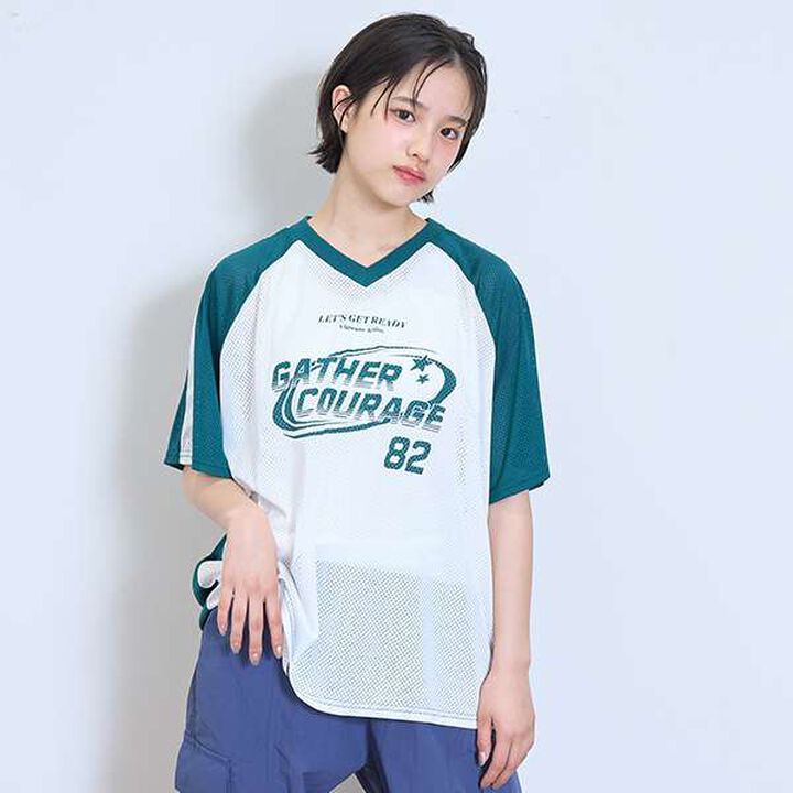 Loose Mesh Game T,Navy, medium image number 3