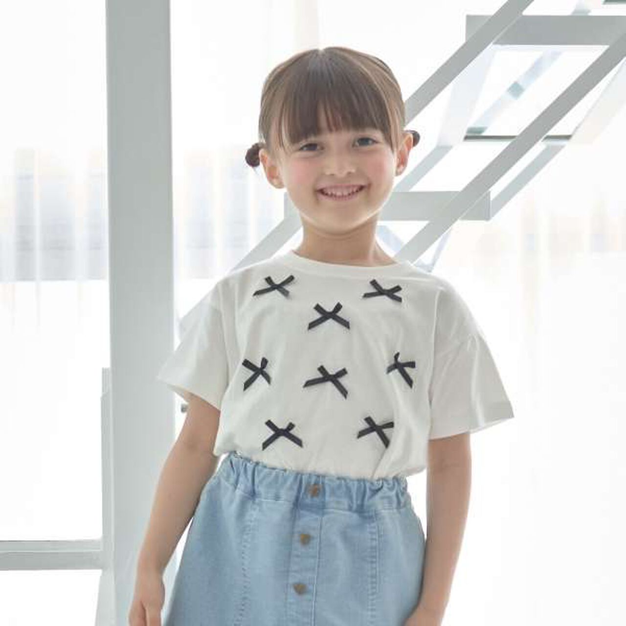 Non-Deforming Soft Cotton Ribbon T-Shirt,Black, large image number 16