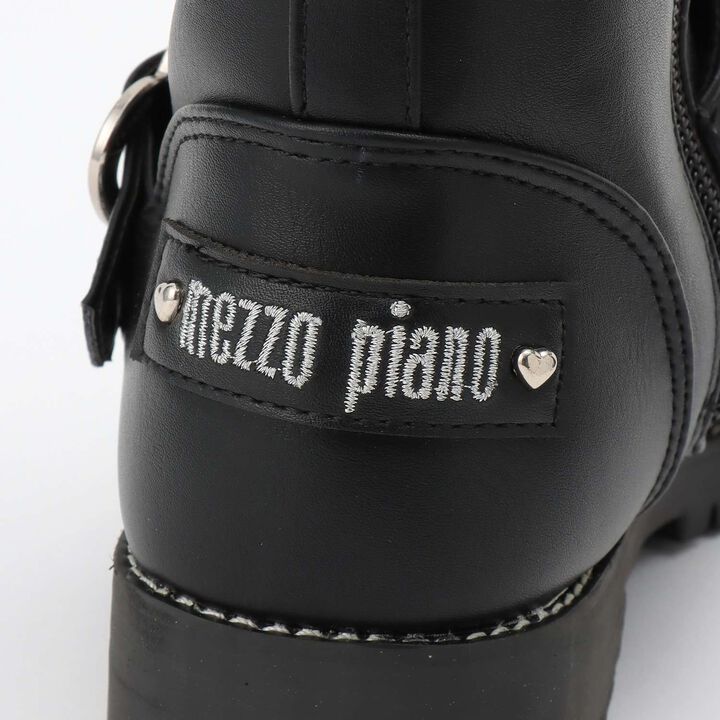 Heart Buckle Engineer Boots,Dark brown, medium image number 4