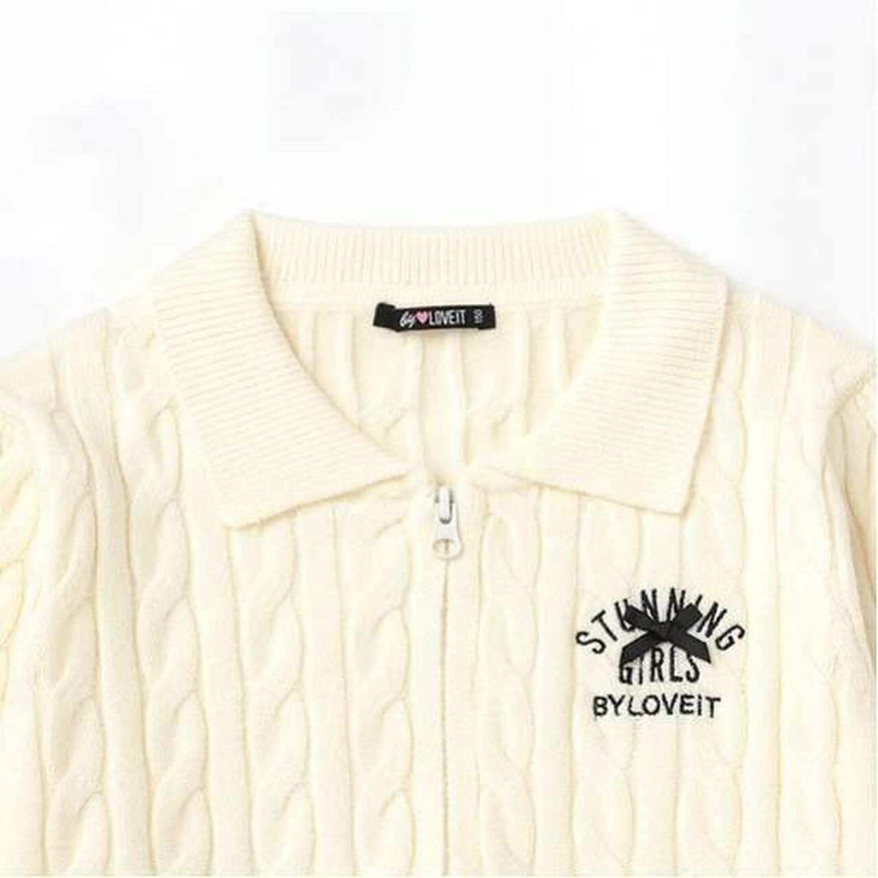 Double Zip Knit Cardigan,Gray, large image number 3