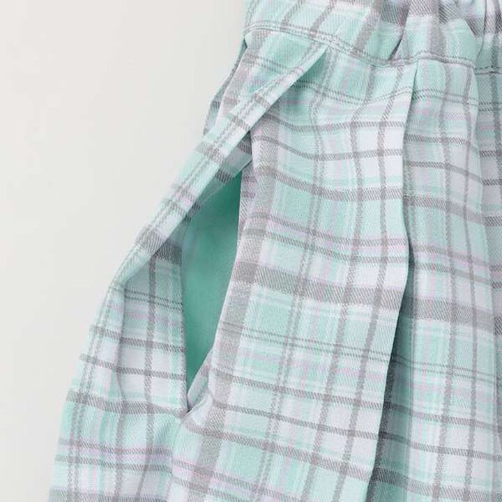 Check Pleated Skirt with Pocket,Mint, medium image number 9