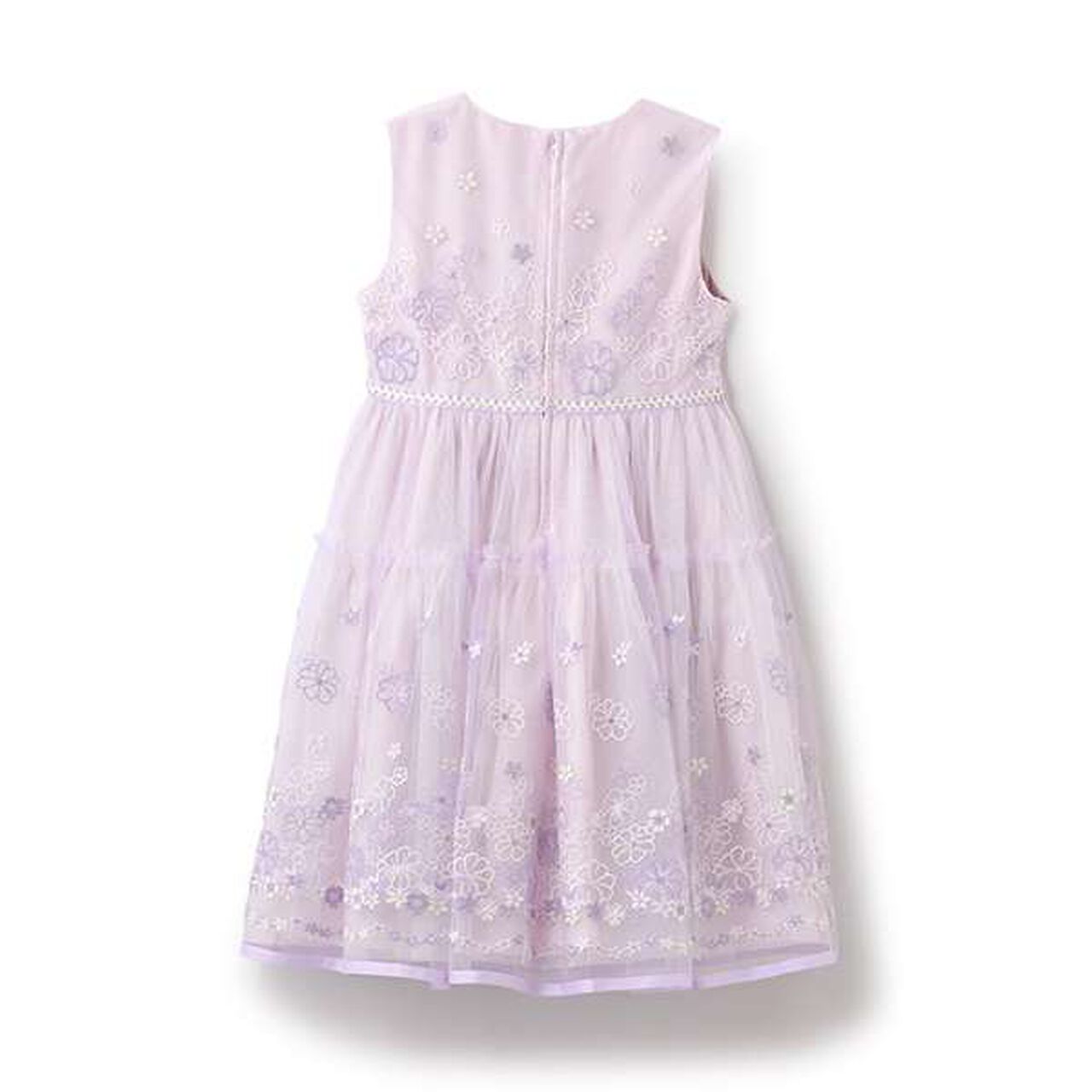 Flower Embroidery Tulle Dress,Lilac, large image number 2