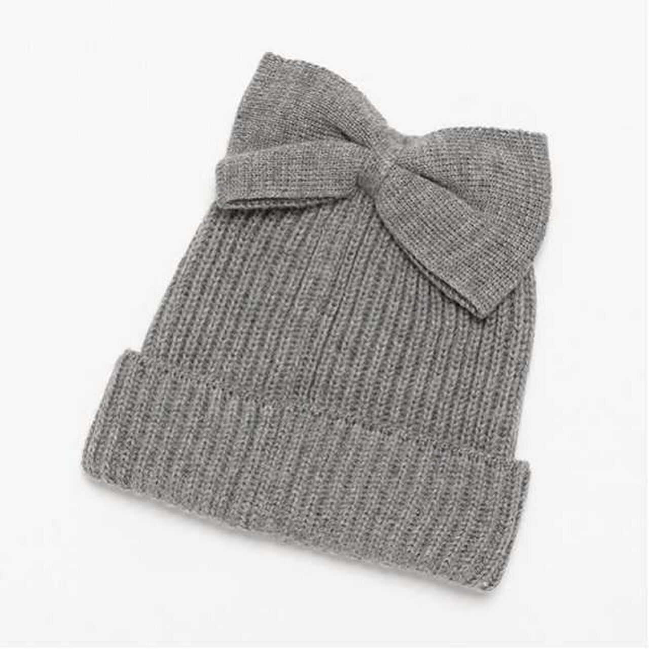 Sparkling Ribbon Knit Cap,Gray, large image number 2
