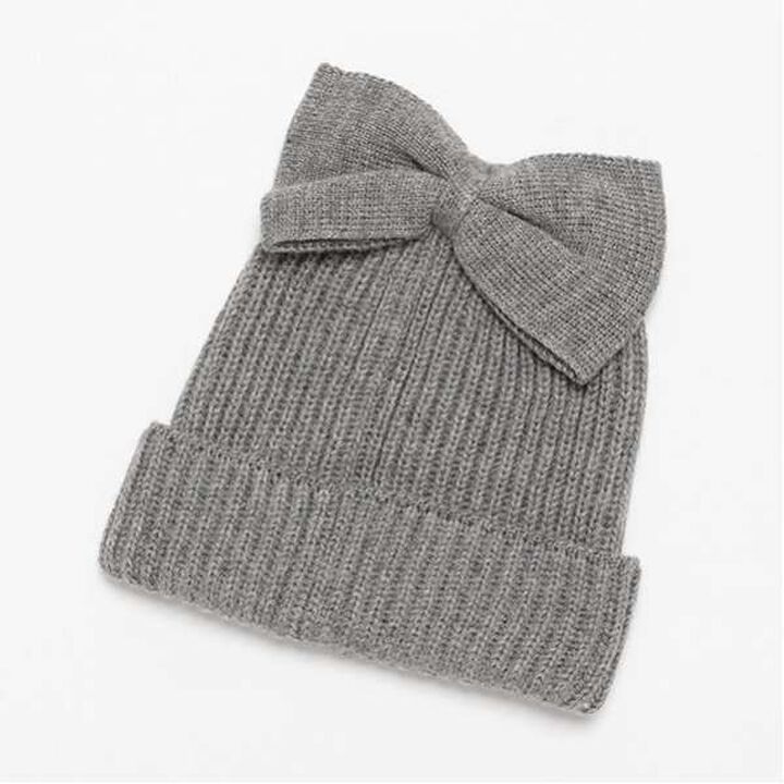 Sparkling Ribbon Knit Cap,Gray, medium image number 2