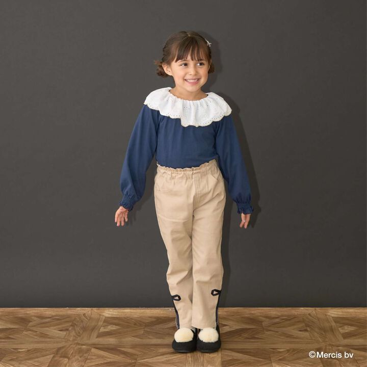 [Miffy] Soft Cotton Lace Collar Top,Light pink, medium image number 22