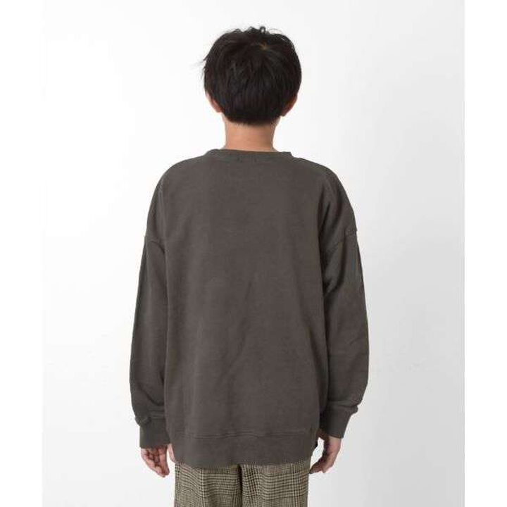 Fleece Pigment Big Sweatshirt,Deep red, medium image number 4