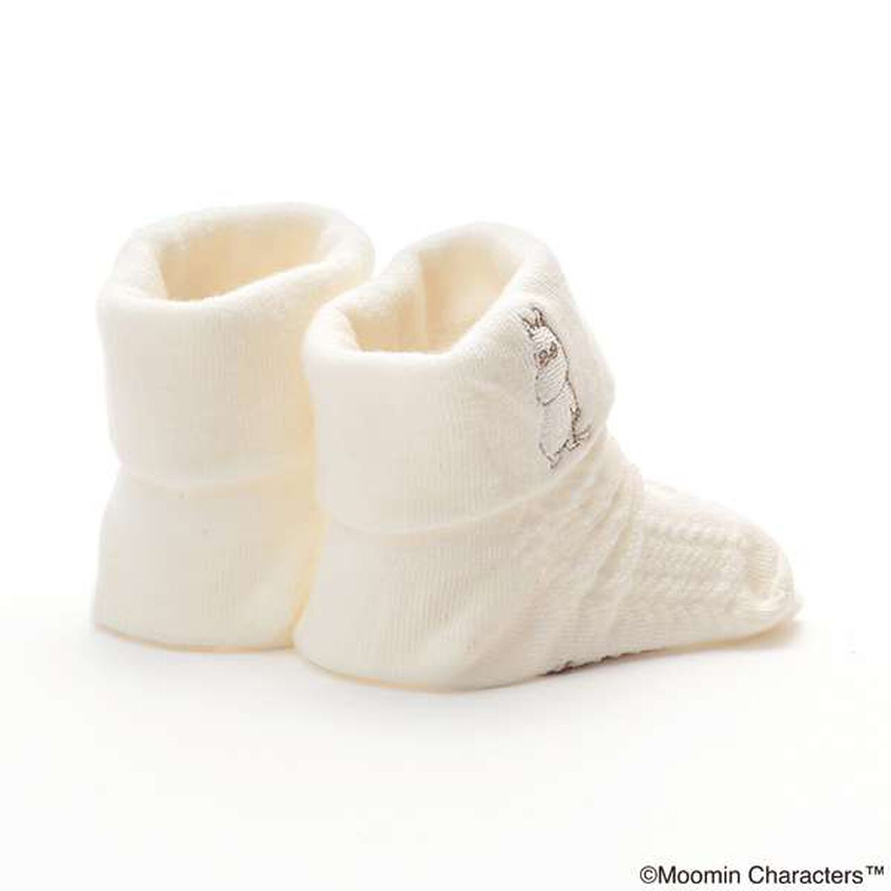 [MOOMIN] Moomin Cable Knit Cup Socks,Off white, large image number 2