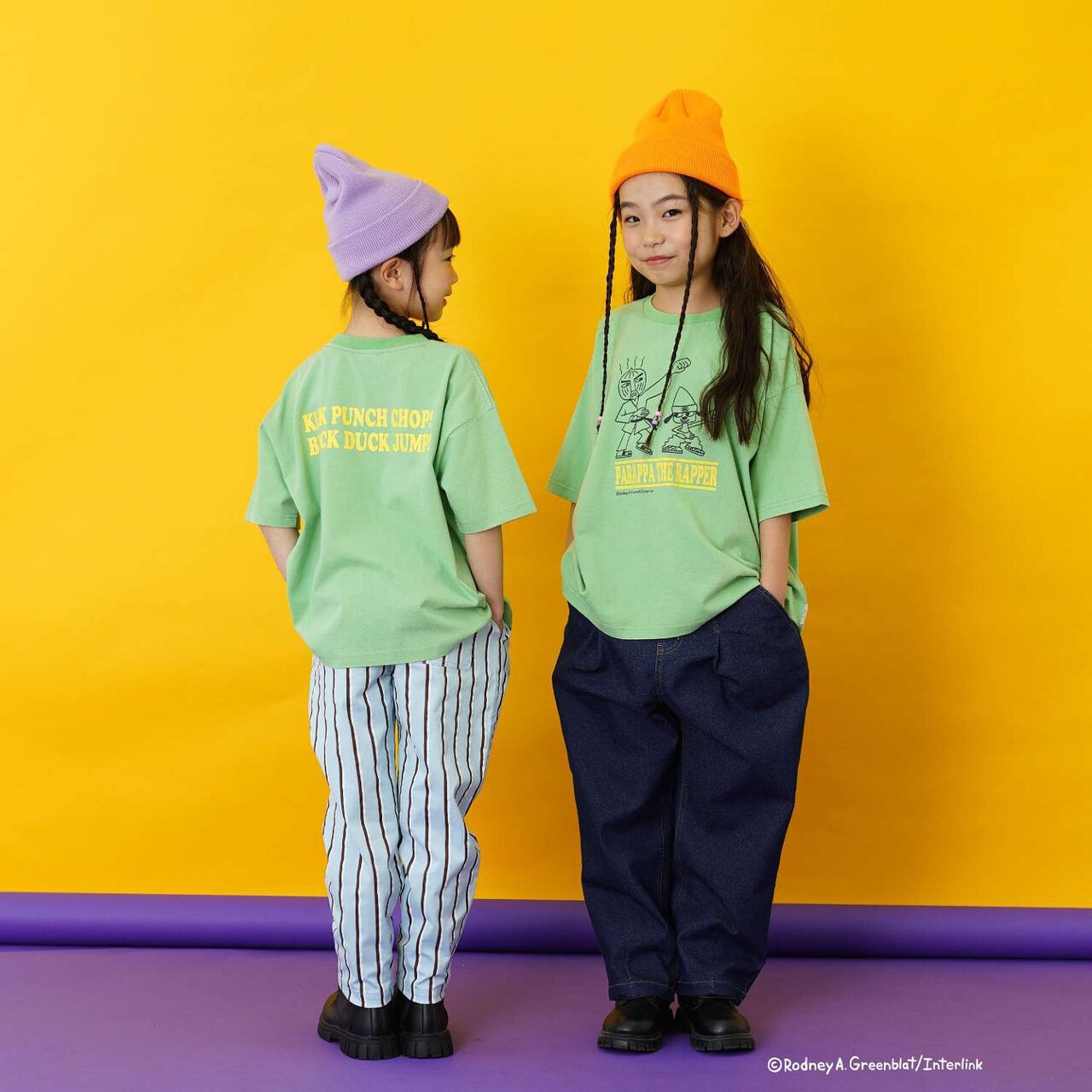 [PaRappa the Rapper] 彩色寬版撞色標誌短袖T恤,橙色, large image number 14