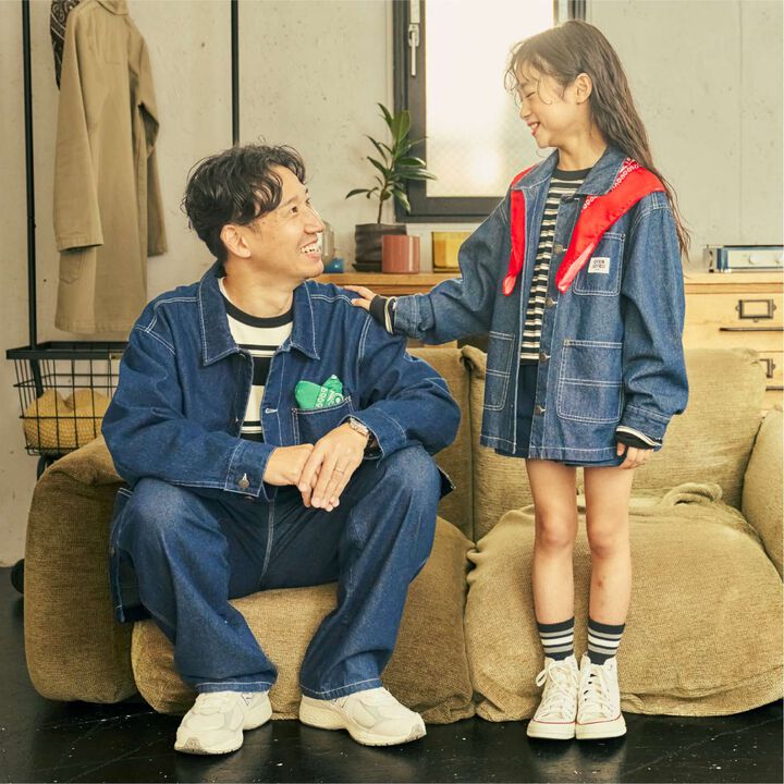 [附調節扣] [親子連結款] [DAD] 丹寧工裝褲,淡藍色, medium image number 8
