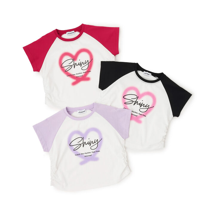 [Cool Touch] Cropped Raglan Short Sleeve T-Shirt,Black, medium image number 17