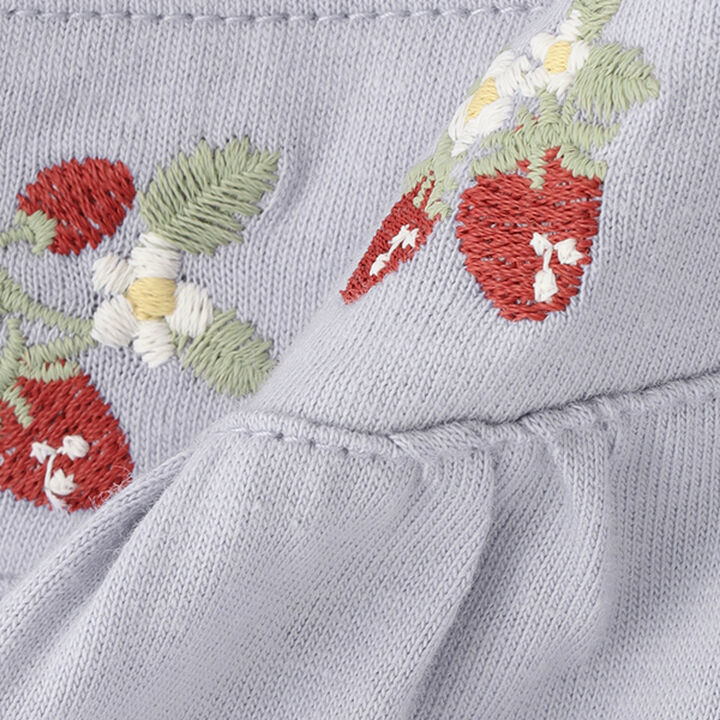 Strawberry Embroidery Long-Sleeve T-Shirt,Off white, medium image number 6