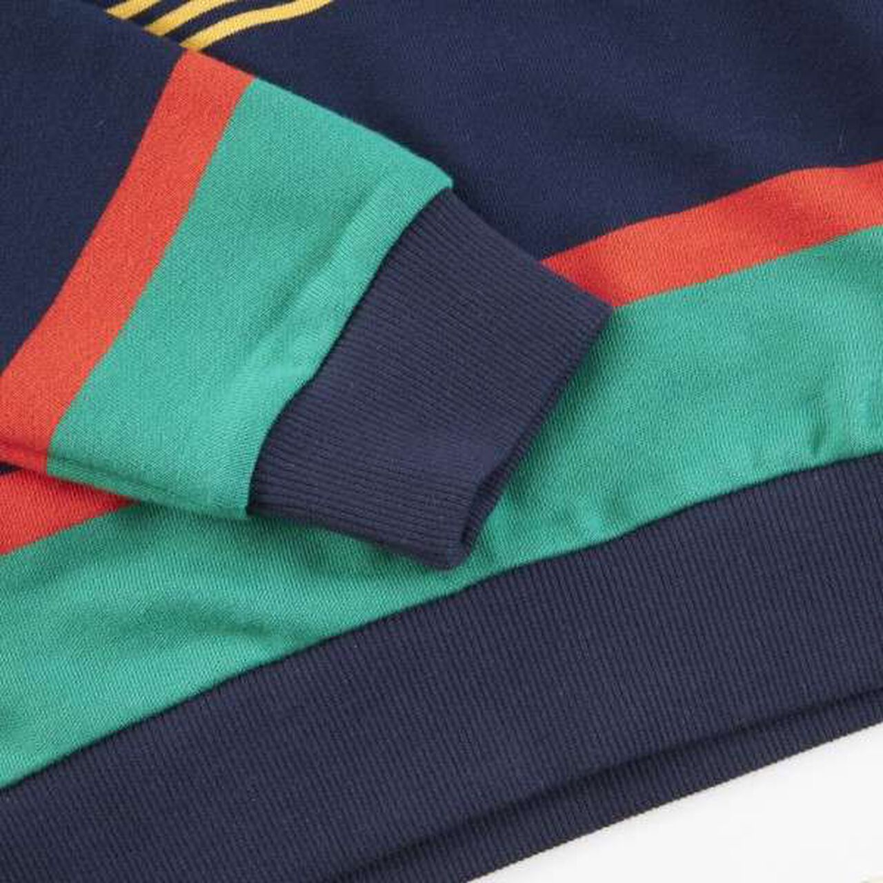 KP Boy Panel Stripe Polo Collar Sweatshirt (100-160),Brown, large image number 5