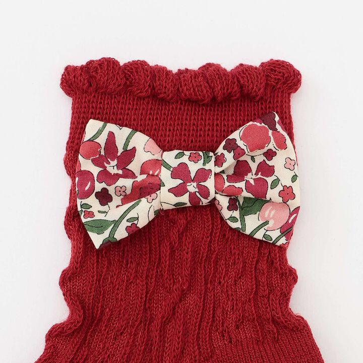 Liberty Ribbon Crew Socks,Red, medium image number 1