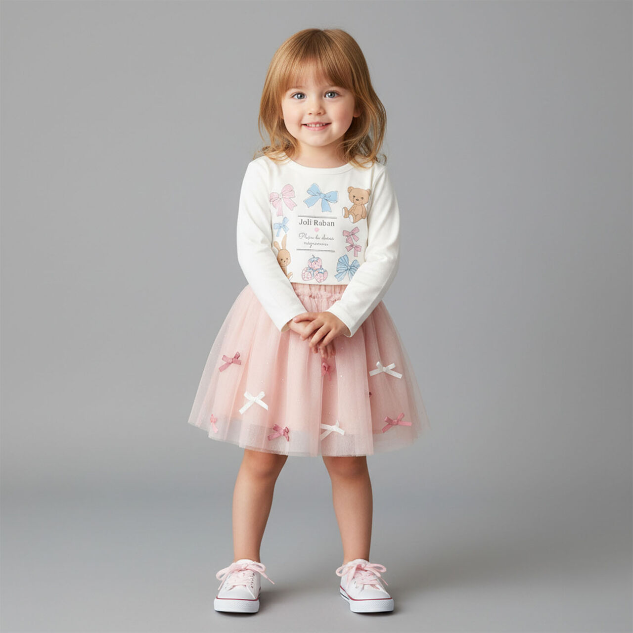 990T Long-Sleeve Plush Ribbon,Navy, large image number 10