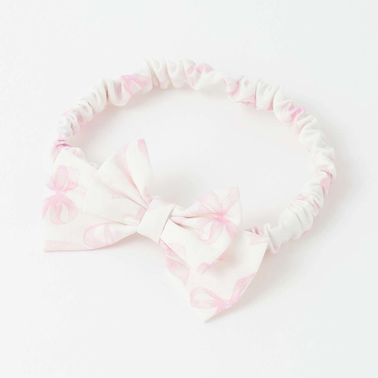 Ribbon Pattern Apron & Headband Set [Box Included],Pink, large image number 7