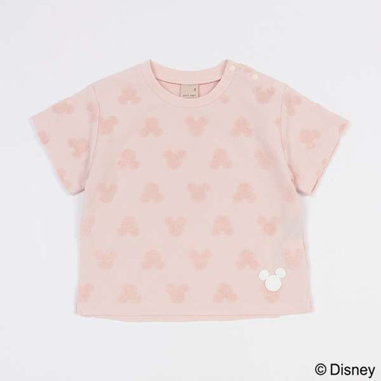 [Disney] Pile Jacquard Pattern T-Shirt,Light pink, large image number 14