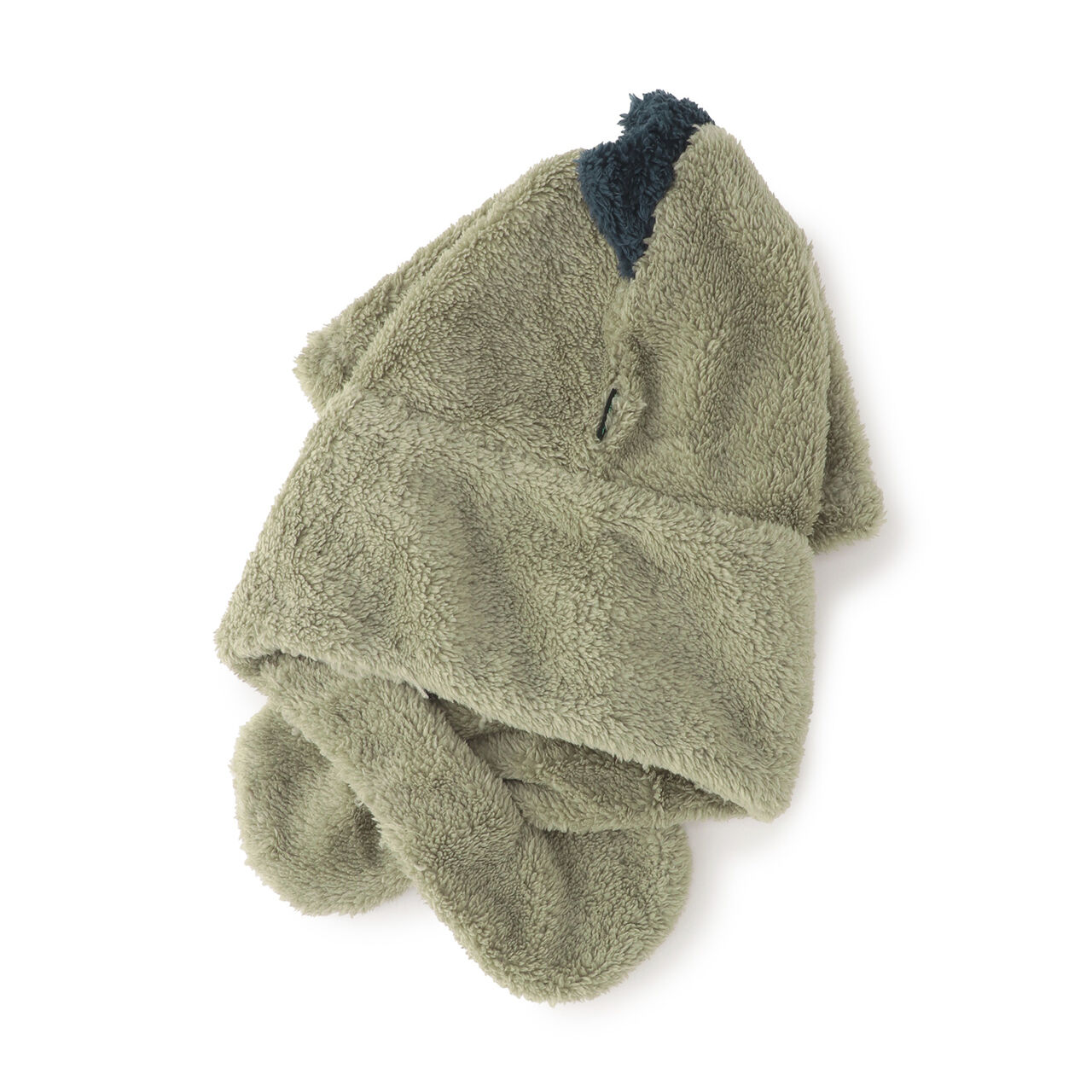 Mendako/Dinosaur Hooded Scarf,Khaki, large image number 1