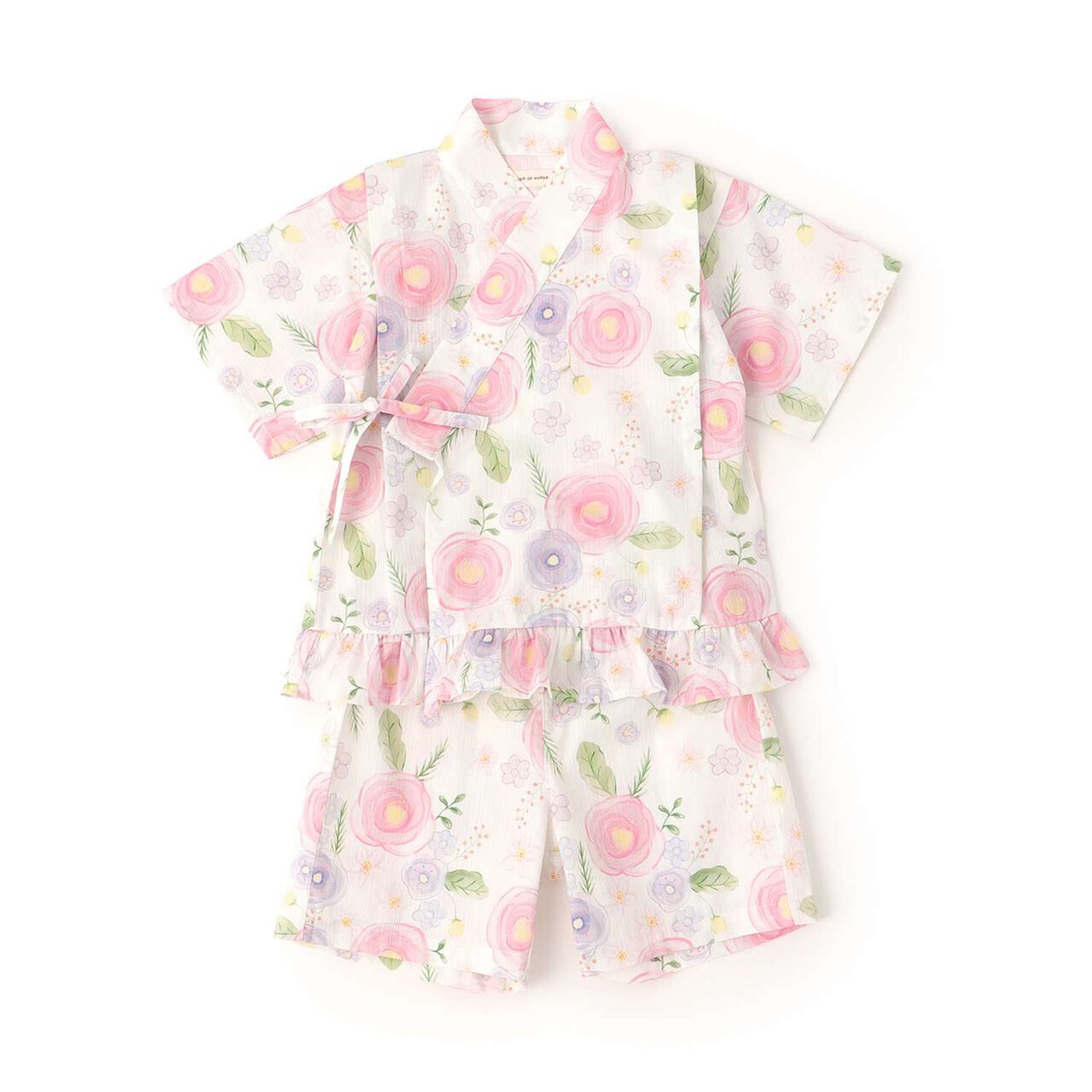 花卉圖案甚平服套裝,薰衣草紫, large image number 1