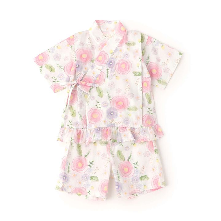 花卉圖案甚平服套裝,薰衣草紫, medium image number 1