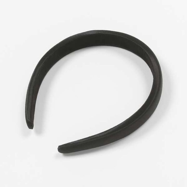 Satin Headband,Black, medium image number 0