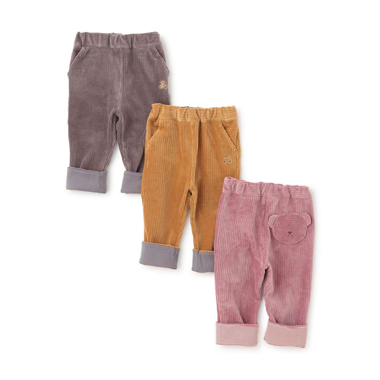 Knit Corduroy Bear Pants,Camel, large image number 11