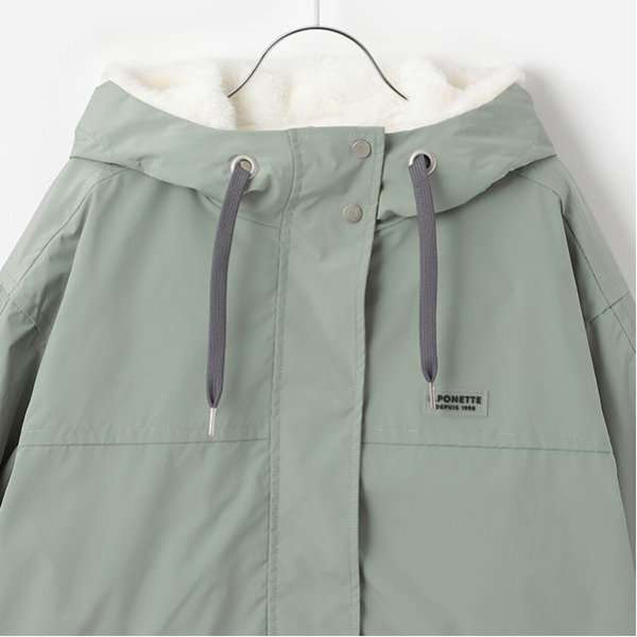 Water-Repellent Faux Fur Liner 3-Way Jacket,Light beige, large image number 16