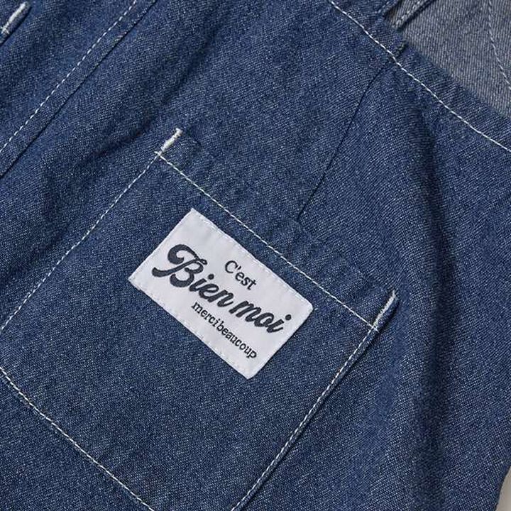 Soft Denim Heart Embroidery Jumper Skirt,Blue, medium image number 13