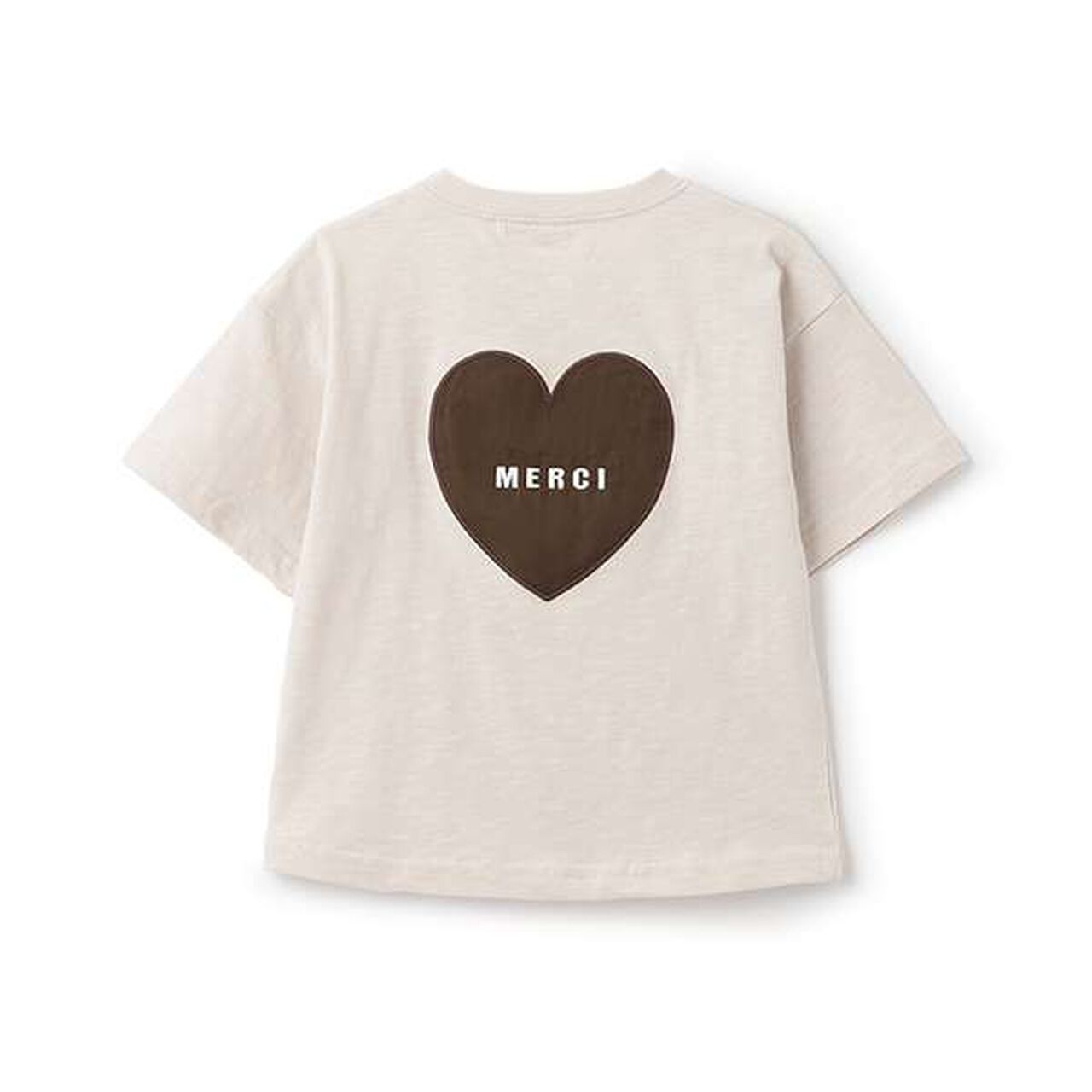 Anti-Stain Short Sleeve T-Shirt with Heart Design on Back,Light pink, large image number 20