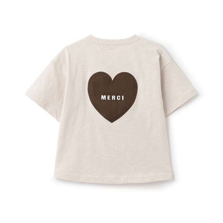 Anti-Stain Short Sleeve T-Shirt with Heart Design on Back,Light pink, medium image number 20