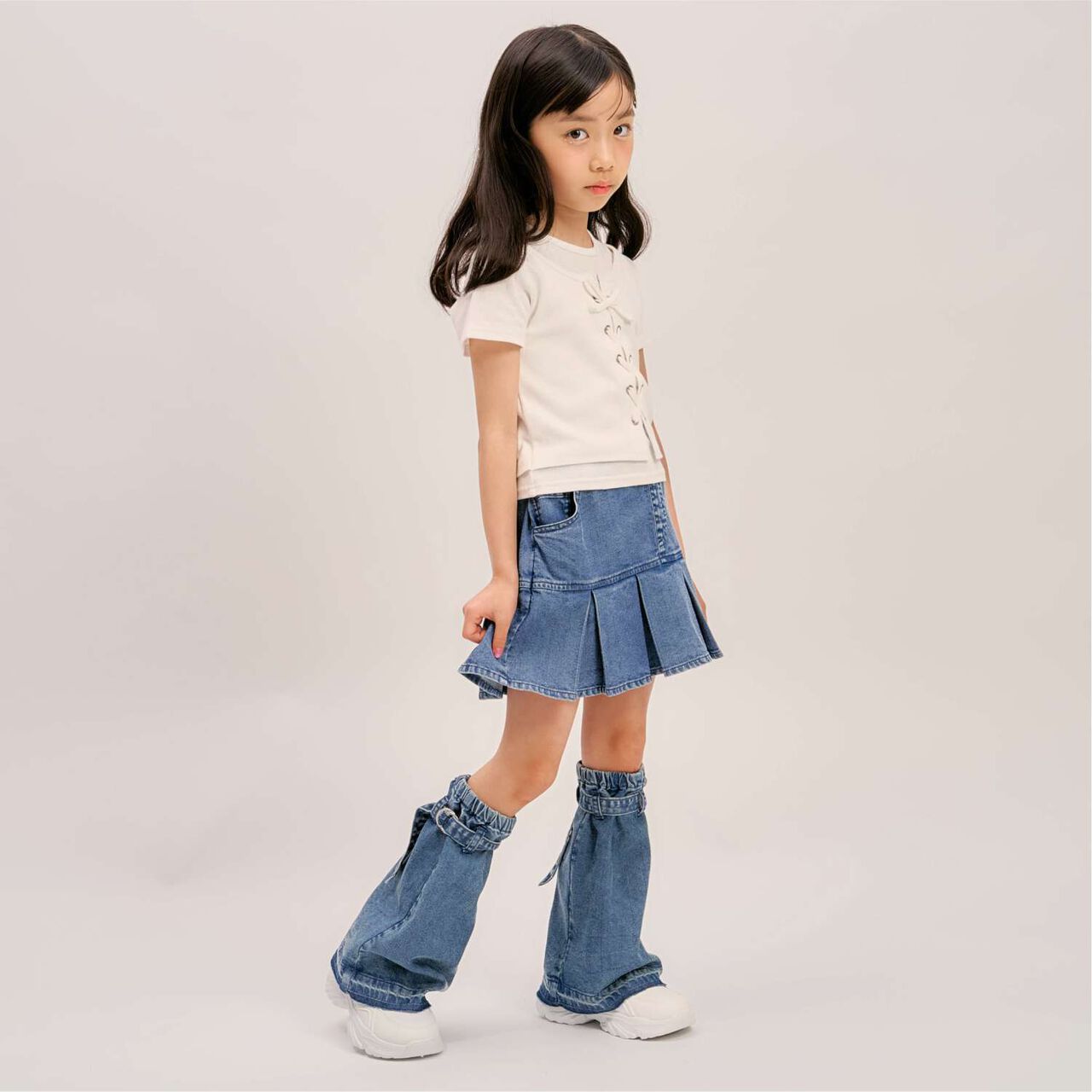 [Cool Touch] Denim Leg Covers,Black, large image number 9