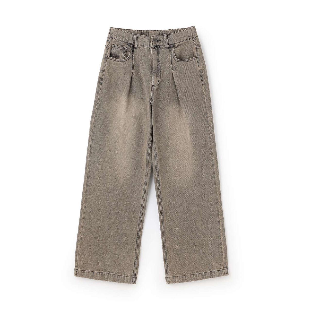 [LTXC] Tack Wide Denim Pants [Set Available],Gray, large image number 9